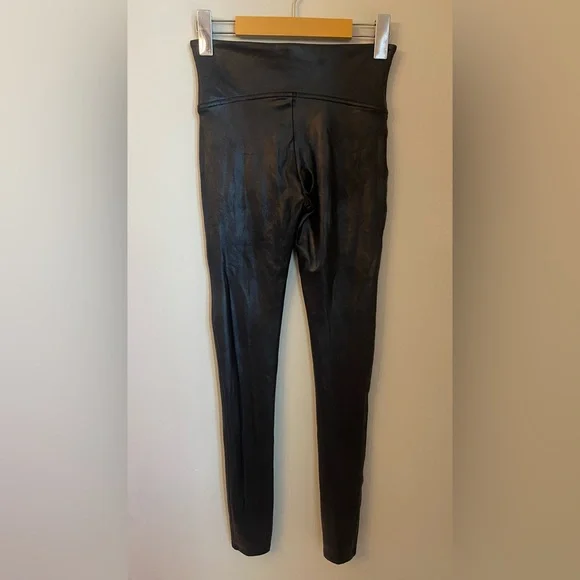 Spanx Faux Leather Leggings - 2437 - Black Size Small - Picture 5 of 9